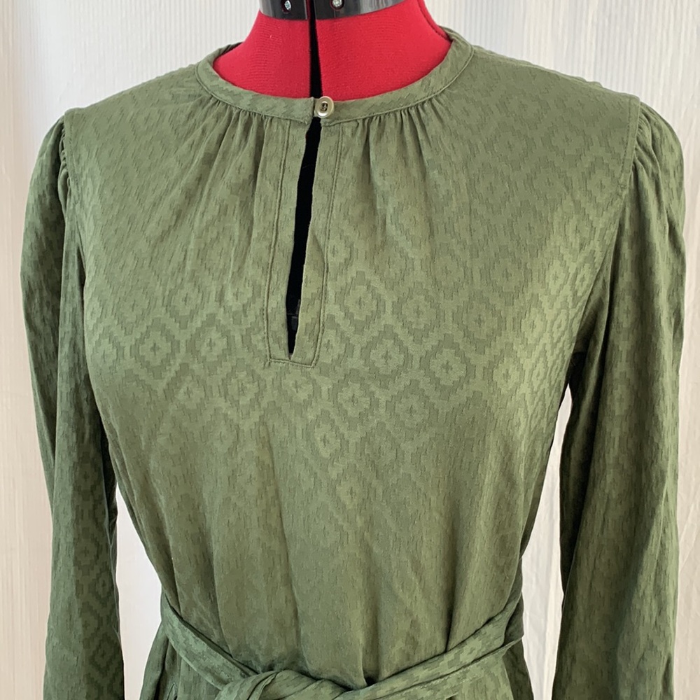 A.P.C. Paris green embossed French designer tunic dresss - Picture 3 of 11